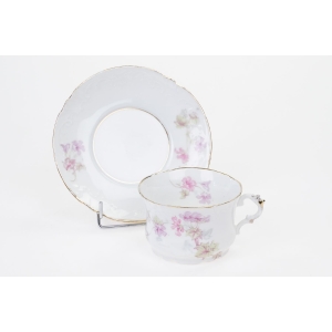 74206 WEIMAR SECESJA FILIŻANKA ZE SPODKIEM FIOŁKI (4).JPG