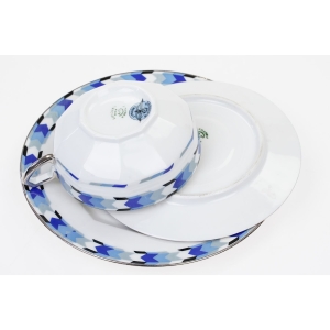 74241 LIMOGES GIRAUD ŚNIADANIÓWKA ART-DECO NIEBIESKIE DEKORACJE (4).JPG