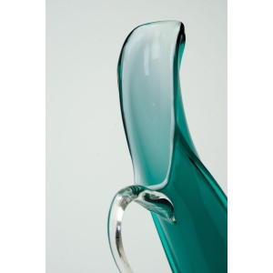 74295 EMPOLI ŚLICZNY DZBAN WAZON Z UCHEM W KOLORZE MORSKIM (2).JPG