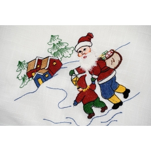 74298 BOŻE NARODZENIE OBRUS Z MOTYWAMI ŚWIĄTECZNYMI I SZYDEŁKOWĄ KORONKĄ 82 X 80 CM (2).JPG