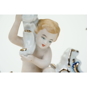 74308 ARPO ŚWIECZNIK TRÓJRAMIENNY Z CHERUBINKIEM RĘCZNIE MALOWANY (2).JPG