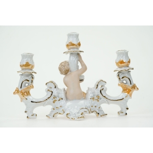 74309 ARPO ŚWIECZNIK TRÓJRAMIENNY Z CHERUBINKIEM RĘCZNIE MALOWANY (4).JPG