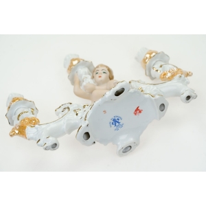 74309 ARPO ŚWIECZNIK TRÓJRAMIENNY Z CHERUBINKIEM RĘCZNIE MALOWANY (5).JPG