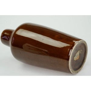 74403 JAROSZÓW WAZON EDYTA BUTLA W BRĄZOWYM KOLORZE SZKLIWIONY (3).JPG