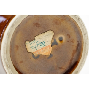 74403 JAROSZÓW WAZON EDYTA BUTLA W BRĄZOWYM KOLORZE SZKLIWIONY (4).JPG