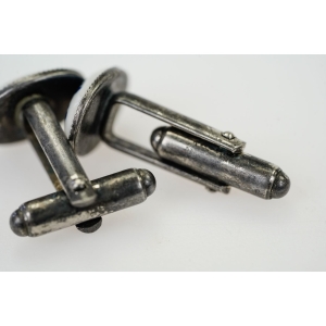 74531 DELFT PORCELANOWE RĘCZNIE MALOWANE SPINKI DO MANKIETÓW KWIATY (4).JPG