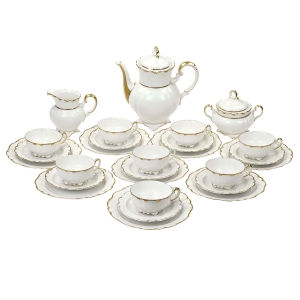 WEISWAßER BIAŁA WODA SERWIS KAWOWY 8 OSÓB BIEL I ZŁOCENIA