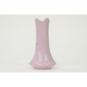 74578 PIRKENHAMMER ŁADNY WAZON Z RÓŻOWEJ PORCELANY Z BUKIETEM KWIATÓW (3).JPG