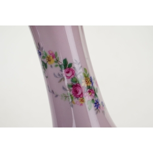 74578 PIRKENHAMMER ŁADNY WAZON Z RÓŻOWEJ PORCELANY Z BUKIETEM KWIATÓW (4).JPG