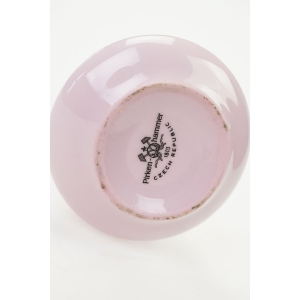 74578 PIRKENHAMMER ŁADNY WAZON Z RÓŻOWEJ PORCELANY Z BUKIETEM KWIATÓW (6).JPG