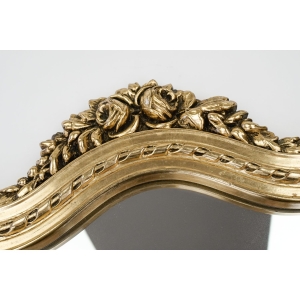 74618 PIĘKNE STYLIZOWANE LUSTRO W ZŁOTEJ RAMIE RÓŻE (3).JPG