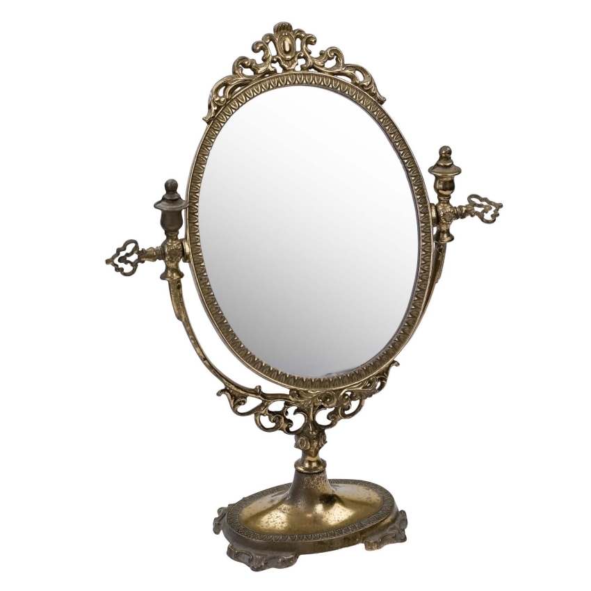 74627 MOSIĘŻNE LUSTRO UCHYLNE NA TOALETKĘ BARDZO ZDOBNE ZWIERCIADŁO DO MAKIJAŻU (1).jpg