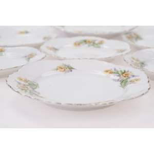 74630 SECESJA ŻONKILE I FIOLETOWE DZWONKI PATERA I 6 TALERZYKÓW (4).JPG