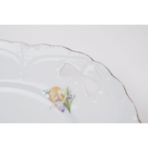 74630 SECESJA ŻONKILE I FIOLETOWE DZWONKI PATERA I 6 TALERZYKÓW (5).JPG