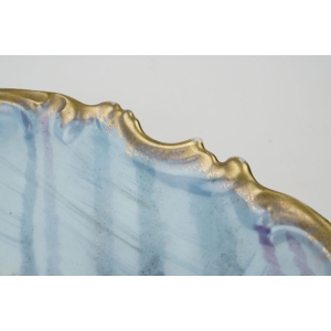 74670 SECESJA CUDOWNA RĘCZNIE MALOWANA PATERA DAMA Z KAWALEREM (4).JPG