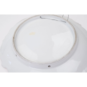 74670 SECESJA CUDOWNA RĘCZNIE MALOWANA PATERA DAMA Z KAWALEREM (6).JPG