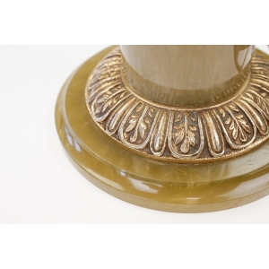 74676 MOSIĄDZ I ONYKS OKAZAŁA I PIĘKNA LAMPA KOLUMNOWA PODSTAWA LAMPY (5).JPG