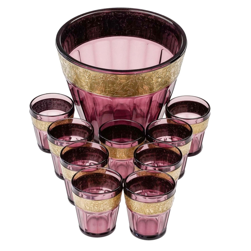 74745 HIT! WALTHER CUDOWNA BOLA Z 9 SZKLANECZKAMI ZE ZŁOTYMI OPASKAMI Z POSTACIAMI (1).jpg