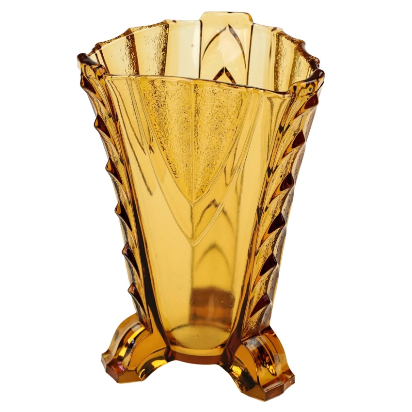 74759 STÖLZLE HEŘMANOVA HUŤ BURSZTYNOWY WAZON RASOWE ART-DECO (1).jpg