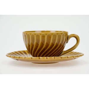 74778 LUNÉVILLE FRANCJA FAJANSOWA FILIŻANKA ZE SPODKIEM RZADKOŚĆ (2).jpg