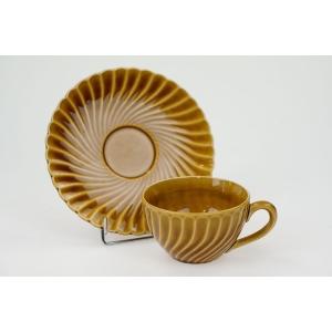 74778 LUNÉVILLE FRANCJA FAJANSOWA FILIŻANKA ZE SPODKIEM RZADKOŚĆ (3).jpg