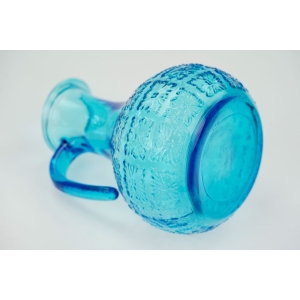 74793 WŁOCHY ENESCO TURKUSOWY DZBAN DO WODY Z KWIATOWĄ DEKORACJĄ LATA 60-TE (5).jpg