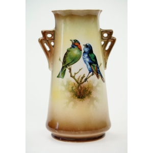 74804 ART NOUVEAU MAJOLIKA WAZON PTASZKI CUDEŃKO CZECHY ROBERT HANKE (2).jpg