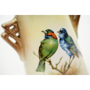 74804 ART NOUVEAU MAJOLIKA WAZON PTASZKI CUDEŃKO CZECHY ROBERT HANKE (3).jpg