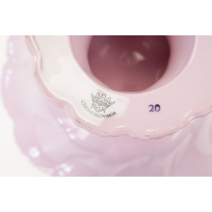 71785 RUDOLF KÄMPF FELICJA GŁĘBSZA PATERKA NA NÓŻCE NA CZEKOLADKI Z RÓŻOWEJ PORCELANY KOLOROWE KWIATKI (6).JPG