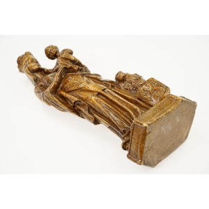 74909 ANTYCZNA FIGURA MATKI BOSKIEJ Z DZIECIĄTKIEM I LWEM Z TARCZĄ FLANDRII (7).jpg