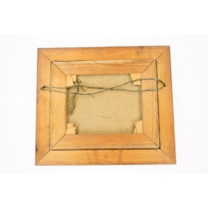 74924 ŻAGLOWIEC OLEJ NA PŁÓTNIE MARYNISTYCZNY SYGNOWANY W ZŁOTEJ RAMIE (5).jpg