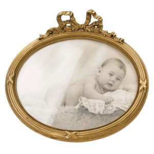74929 PIĘKNA ZŁOTA RAMKA ZE STARĄ FOTOGRAFIĄ NIEMOWLAKA (1).jpg