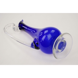 75040 EMPOLI KOBALTOWA ELEGANCKA KARAFKA Z UCHEM NA STOPIE (5).jpg