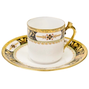 75052 LIMOGES CHABROL FRERES &amp; PORIER KOLEKCJONERSKA MOKKA ZE SPODKIEM ROŚLINNE SZLACZKI (1).jpg