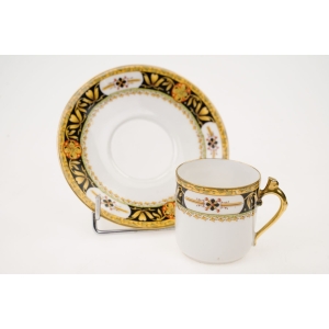 75052 LIMOGES CHABROL FRERES &amp; PORIER KOLEKCJONERSKA MOKKA ZE SPODKIEM ROŚLINNE SZLACZKI (3).jpg