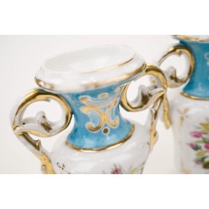 75059 BIEDERMEIER PARA PIĘKNYCH WAZONÓW ŚLUBNYCH RĘCZNIE MALOWANE RÓŻE (3).jpg