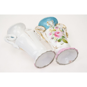 75059 BIEDERMEIER PARA PIĘKNYCH WAZONÓW ŚLUBNYCH RĘCZNIE MALOWANE RÓŻE (5).jpg