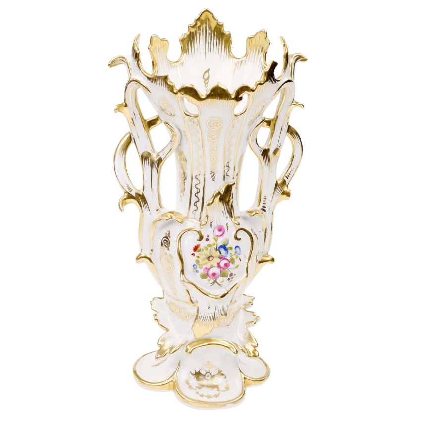 75060 VIEUX PARIS STARY PARYŻ PARA STAREŃKI PORCELANOWY WAZON RĘCZNIE MALOWANY (1).jpg