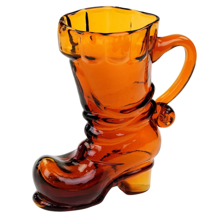 75081 HUTA SZKŁA LAURA BUT WAZON KUFEL CIEMNOBURSZTYNOWY (1).jpg