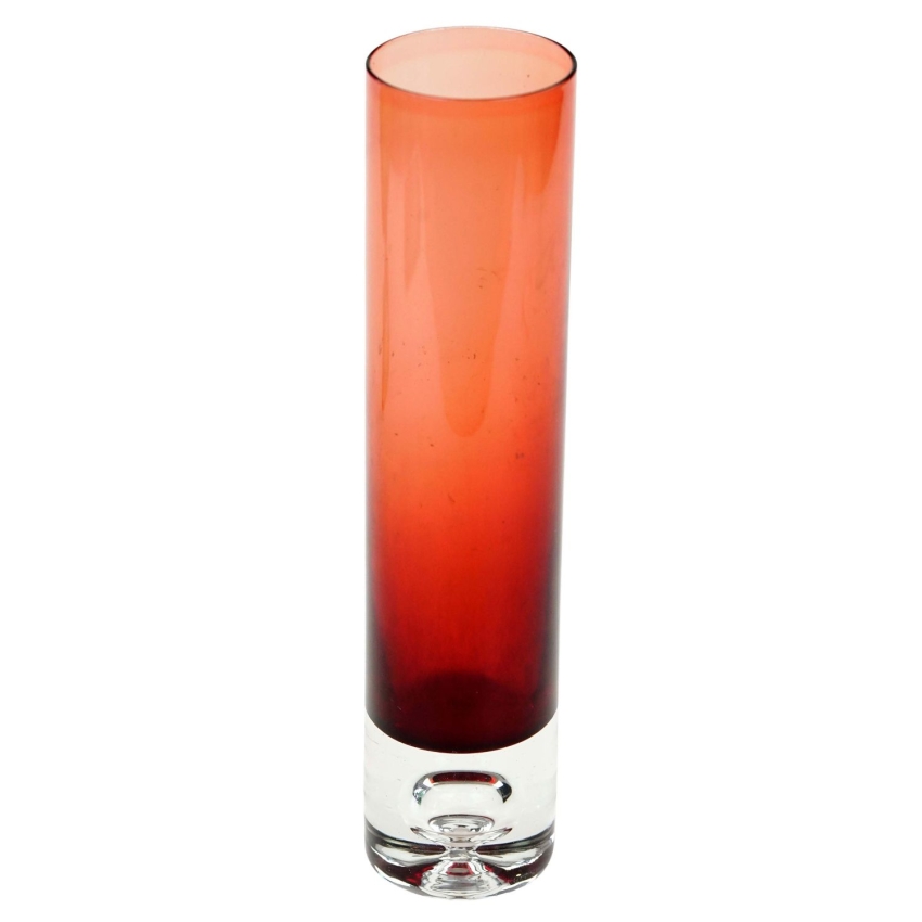 75178 IITTALA T. WIRKKALA RUBINOWY CYLINDRYCZNY WAZON Z PĘCHERZYKIEM POWIETRZA (1).jpg