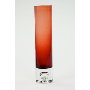 75178 IITTALA T. WIRKKALA RUBINOWY CYLINDRYCZNY WAZON Z PĘCHERZYKIEM POWIETRZA (2).jpg