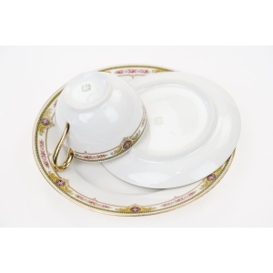 75316 LIMOGES H. BALLEROY ŚNIADANIÓWKA Z KWIATOWYMI BORDIURAMI (5).jpg