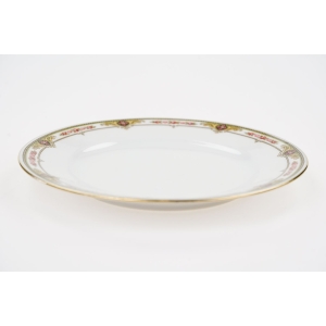 75319 LIMOGES H. BALLEROY KOMPLET 5 TALERZY DESEROWYCH Z KWIATOWYMI BORDIURAMI (2).jpg