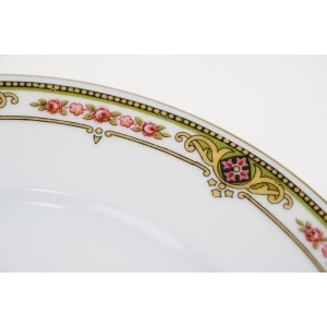 75319 LIMOGES H. BALLEROY KOMPLET 5 TALERZY DESEROWYCH Z KWIATOWYMI BORDIURAMI (3).jpg