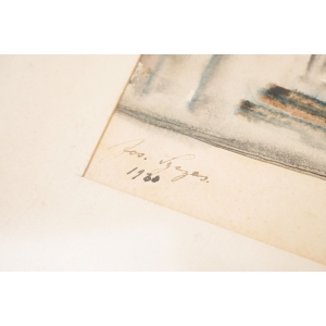 75345 AKWARELA ZA SZKŁEM PEJZAŻ PRZEMYSŁOWY 1930 ROK (2).jpg