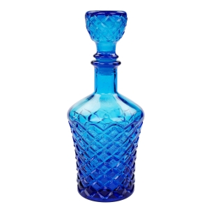 75368 EMPOLI TURKUSOWA KARAFKA Z WZOREM W KRATKĘ (1).jpg