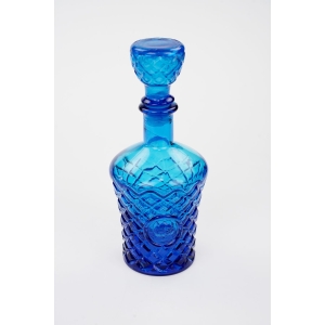 75368 EMPOLI TURKUSOWA KARAFKA Z WZOREM W KRATKĘ (5).jpg