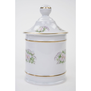 75378 LIMOGES BOMBONIERA POJEMNIK W FORMIE APTECZNEGO SŁOJA DZIKIE RÓŻE I BZY (2).jpg