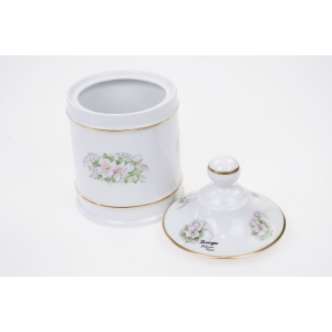 75378 LIMOGES BOMBONIERA POJEMNIK W FORMIE APTECZNEGO SŁOJA DZIKIE RÓŻE I BZY (4).jpg