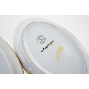 75379 LIMOGES LA SEYNIE OWALNA BOMBONIERA POJEMNIK PUZDERKO LILIA WODNA (6).jpg